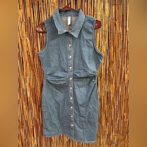 Zara Light Blue Denim Dress